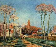 Camille Pissarro Dorfeingang von Voisins painting